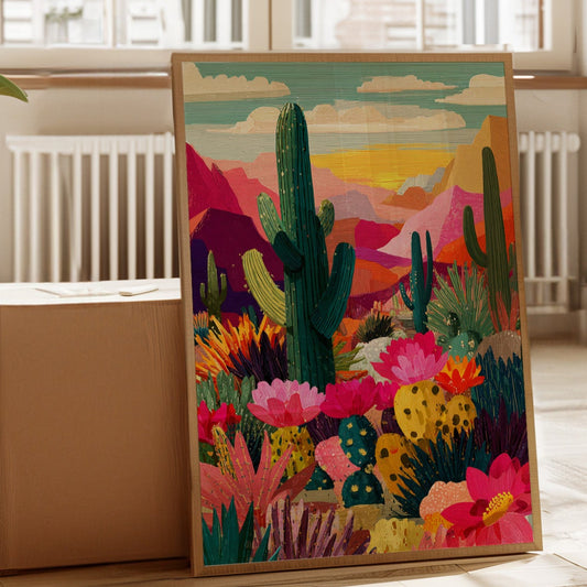 Desert Blooms at Dusk