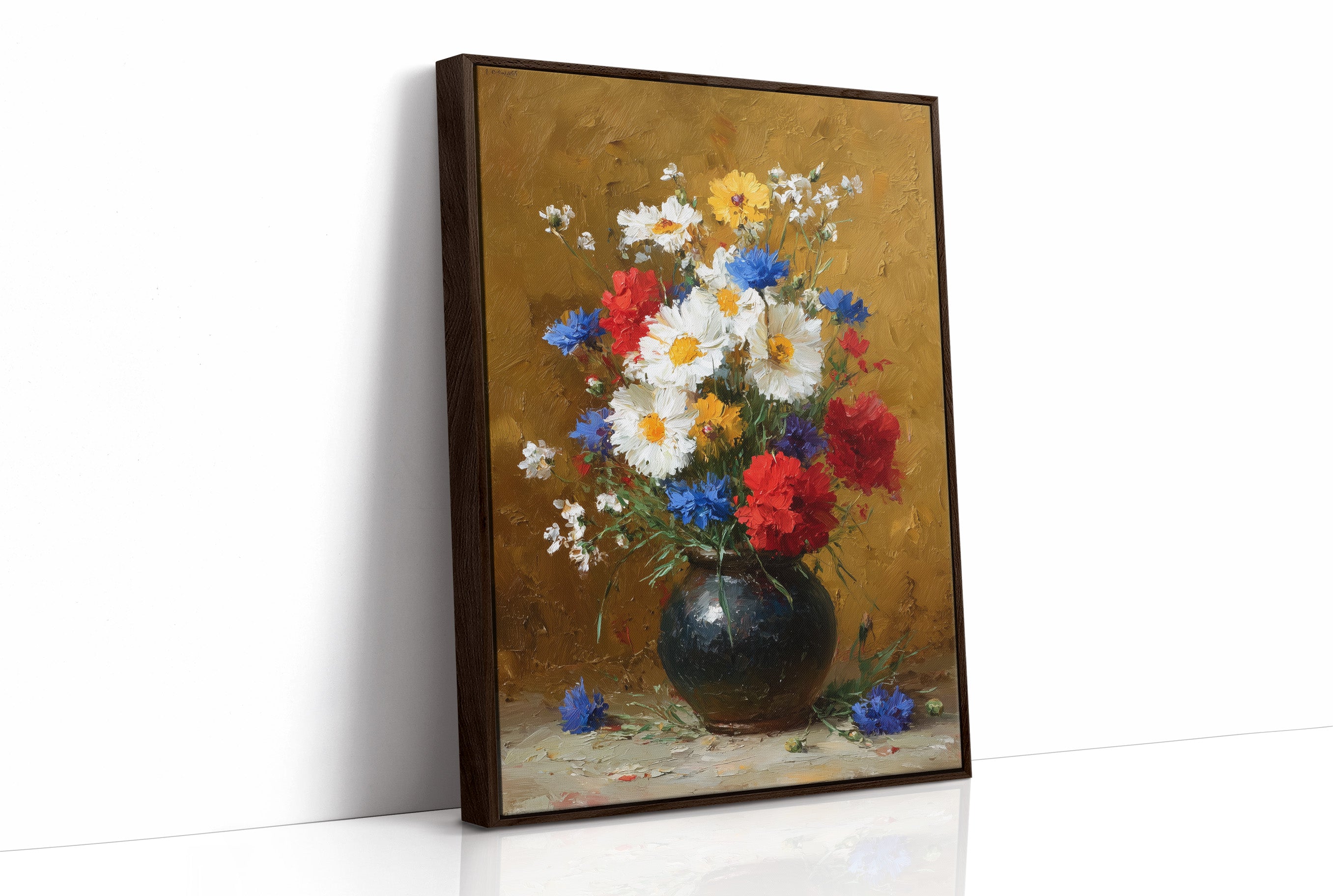 Wildflowers in a Dark Vessel