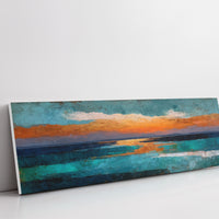 Abstract Ocean Sunset Horizon
