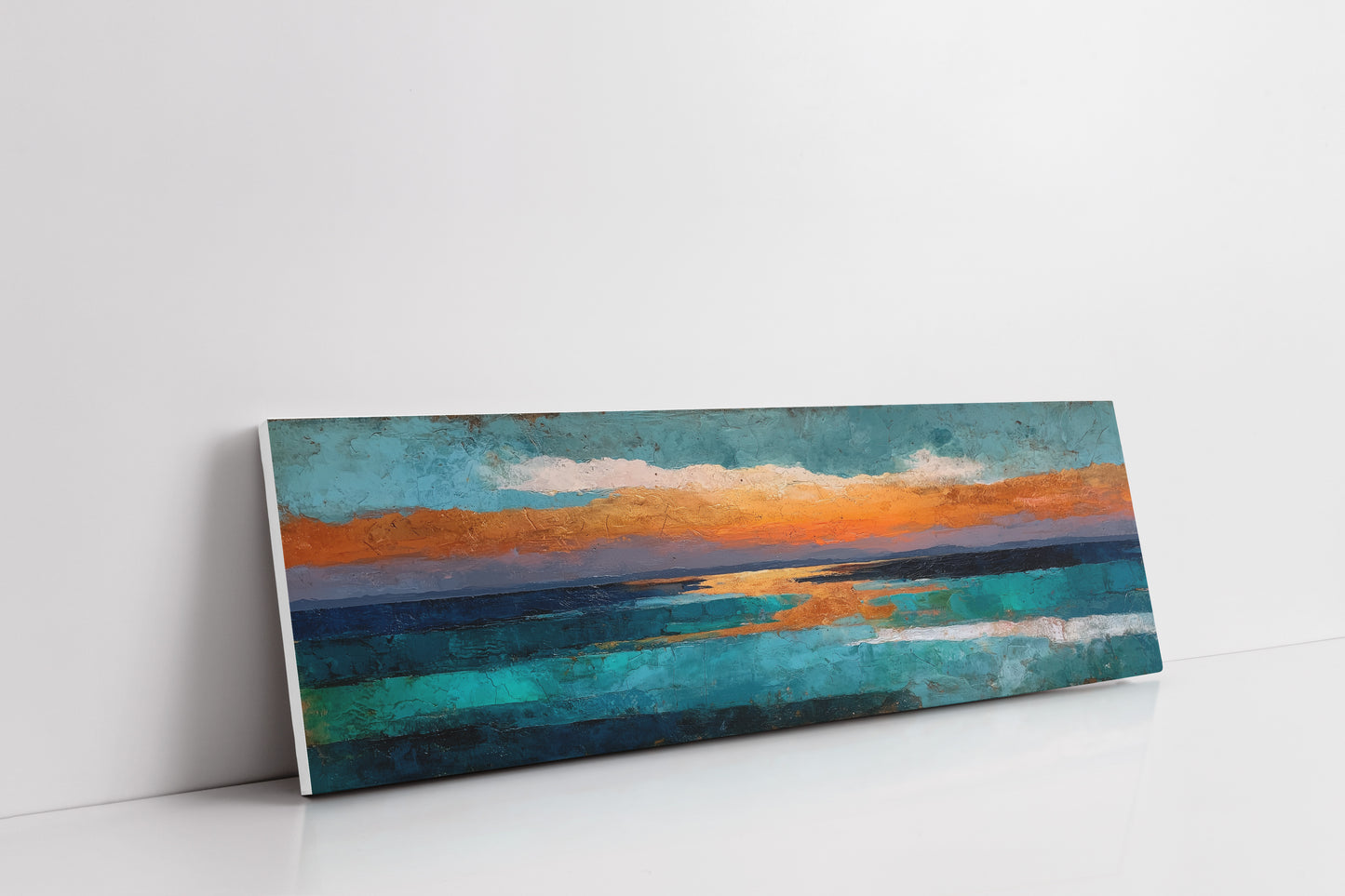 Abstract Ocean Sunset Horizon