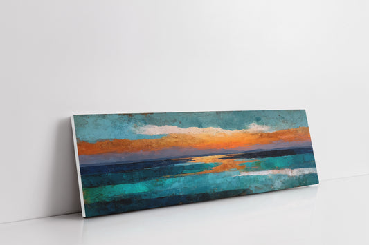 Abstract Ocean Sunset Horizon