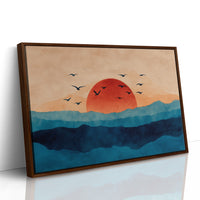 Birds Circle Morning's Coral Rise