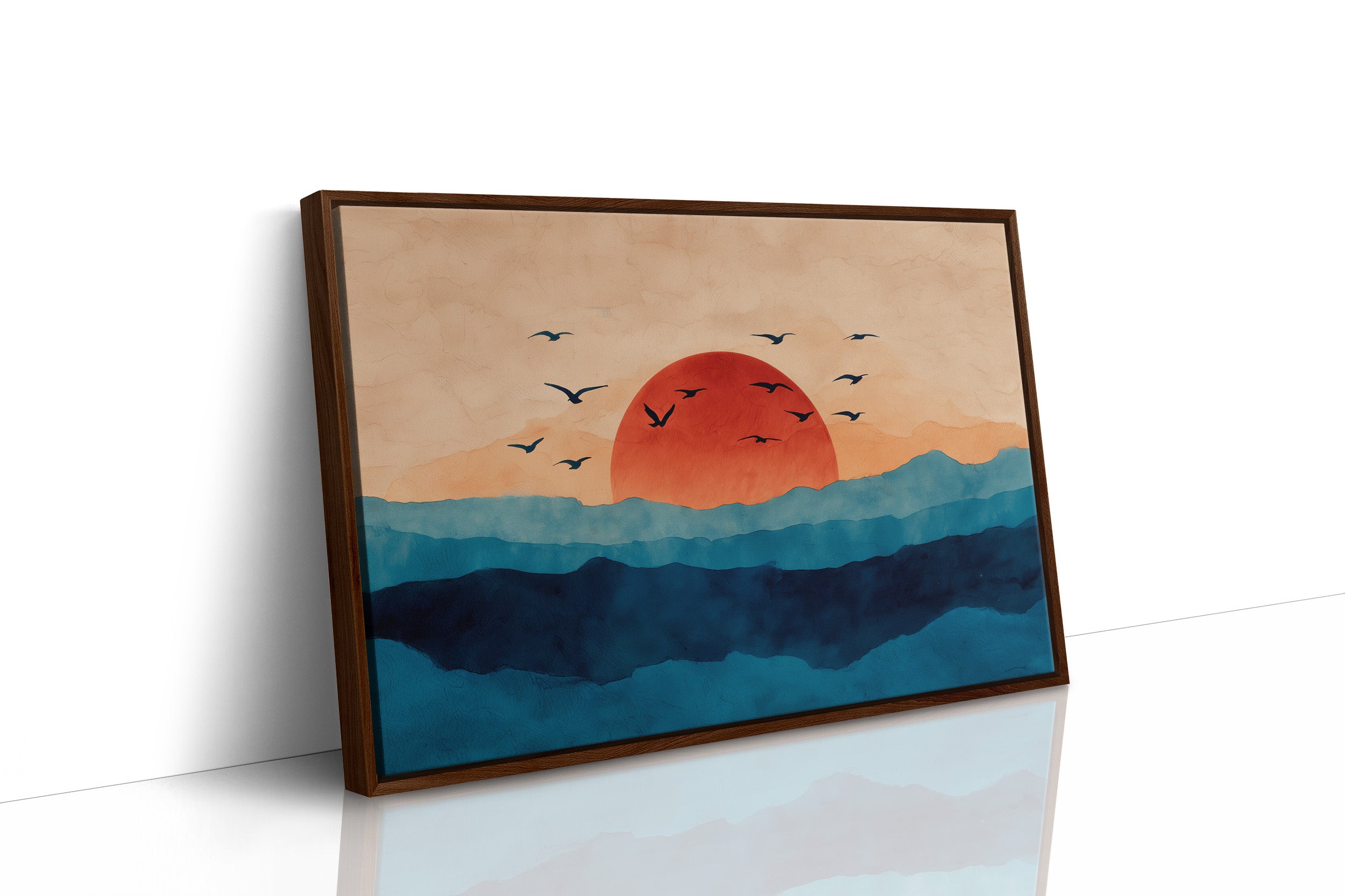 Birds Circle Morning's Coral Rise