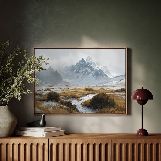 Winter Grasses Dance Below Peaks
