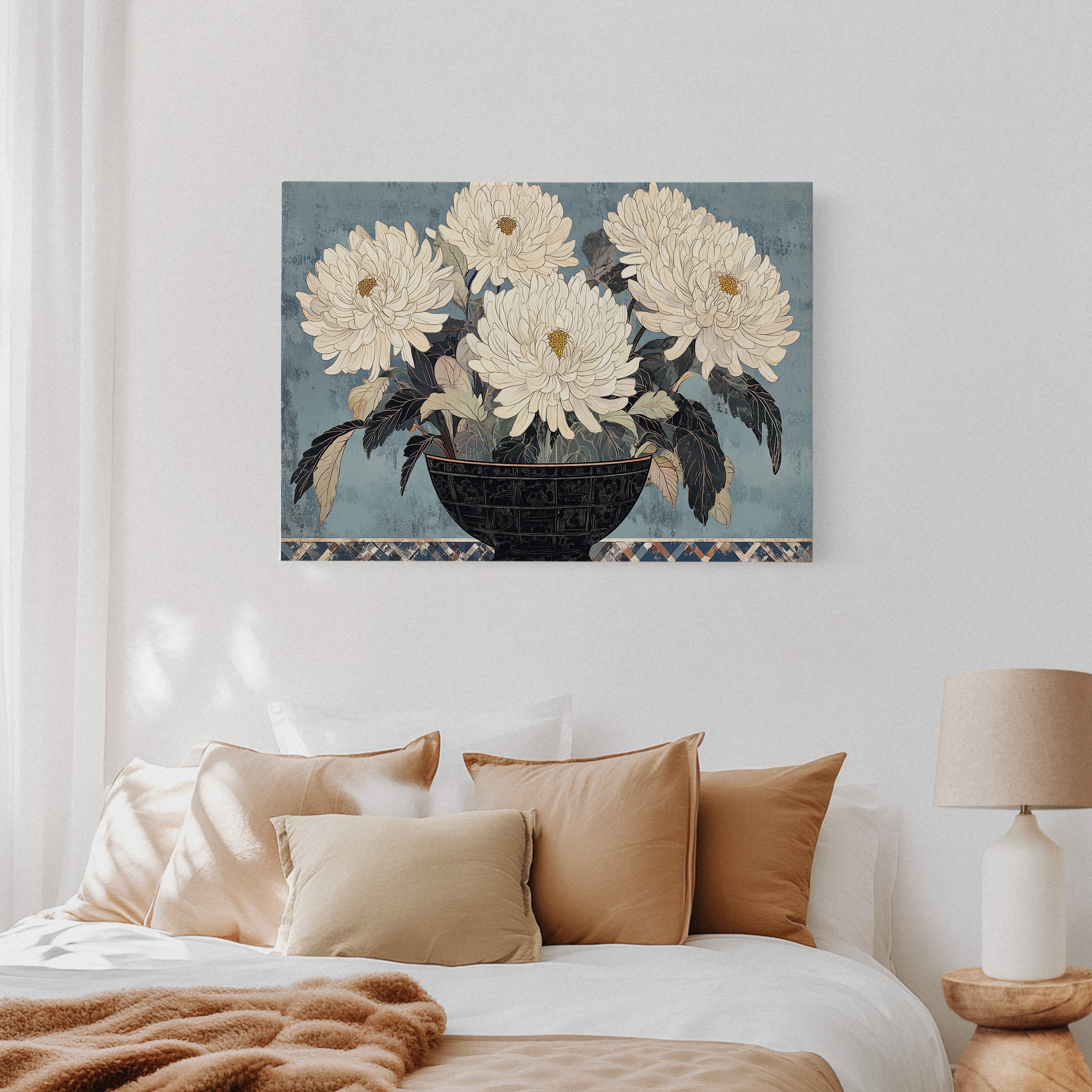 Chrysanthemums Bow To Winter's Song