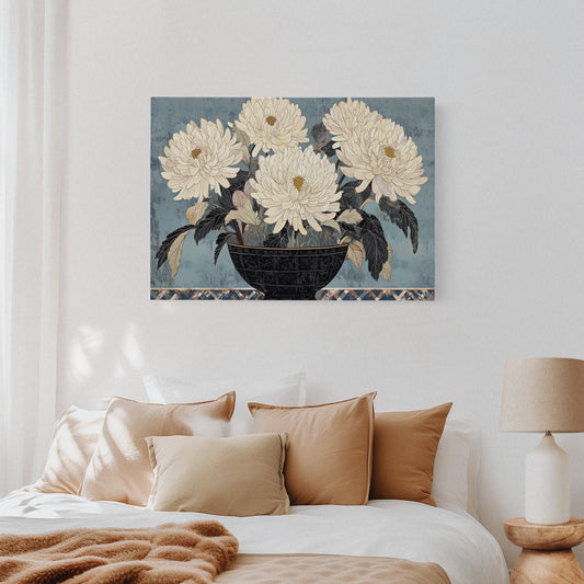 Chrysanthemums Bow To Winter's Song