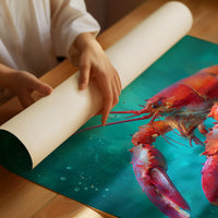 Scarlet Drifter In Aqua Depths