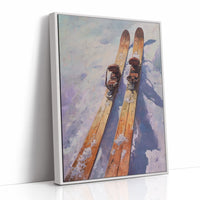 Vintage Wooden Slats Await Winter's Descent