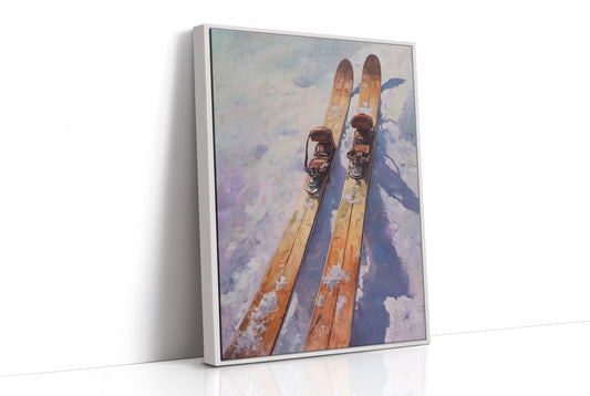 Vintage Wooden Slats Await Winter's Descent