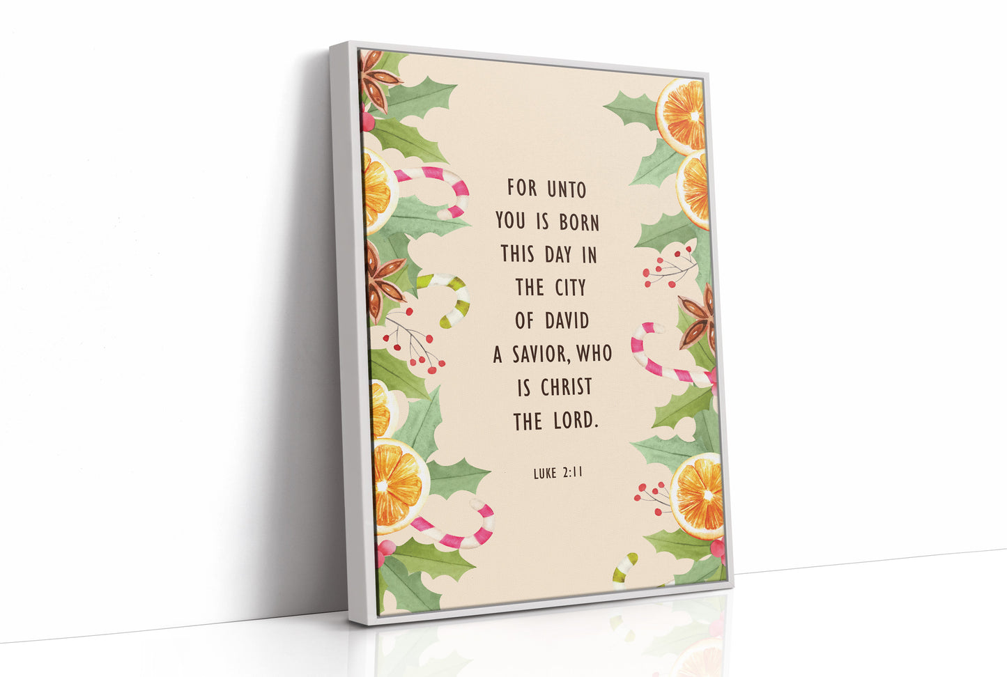 Scripture Adorned With Festive Botanicals