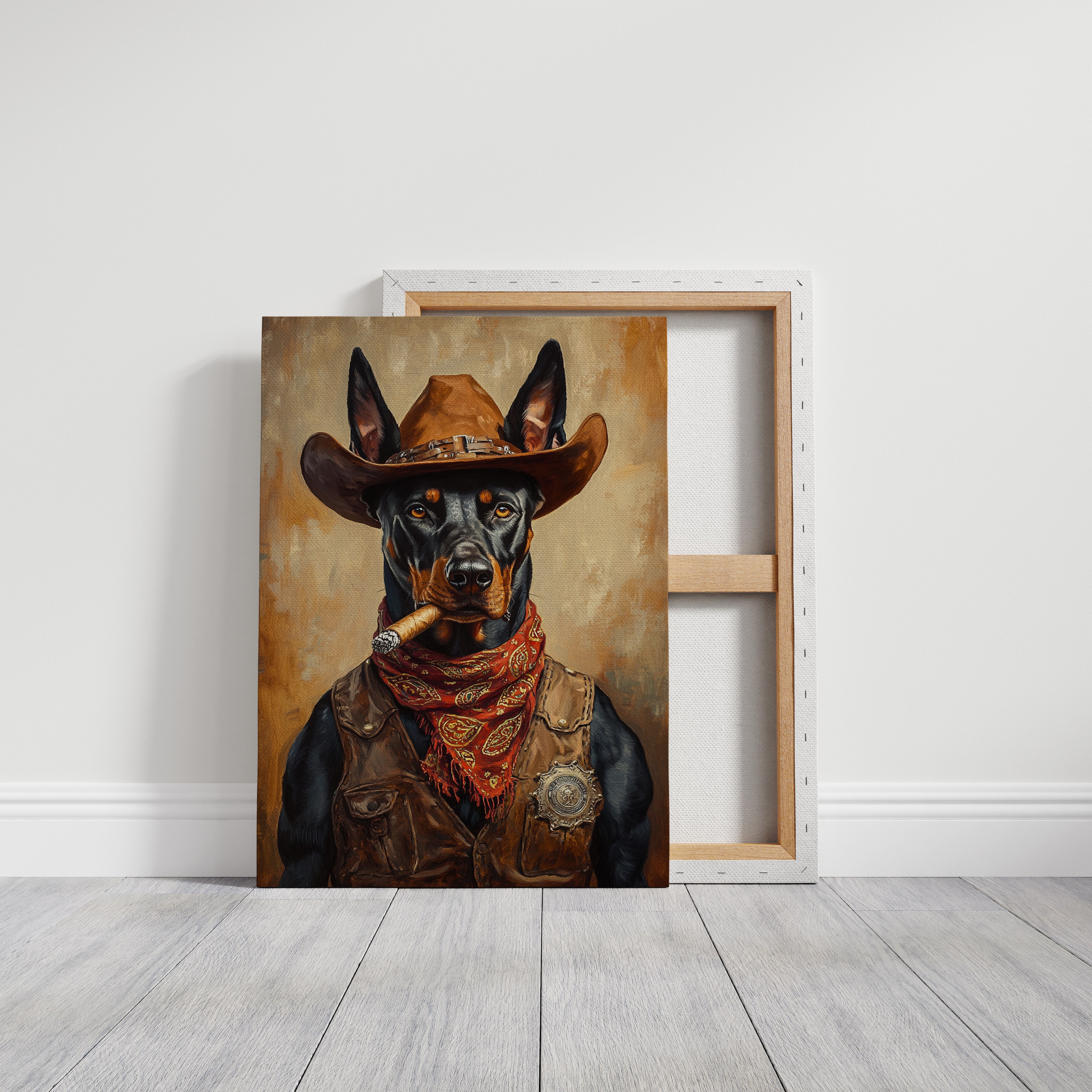Doberman Marshal with a Steel Gaze