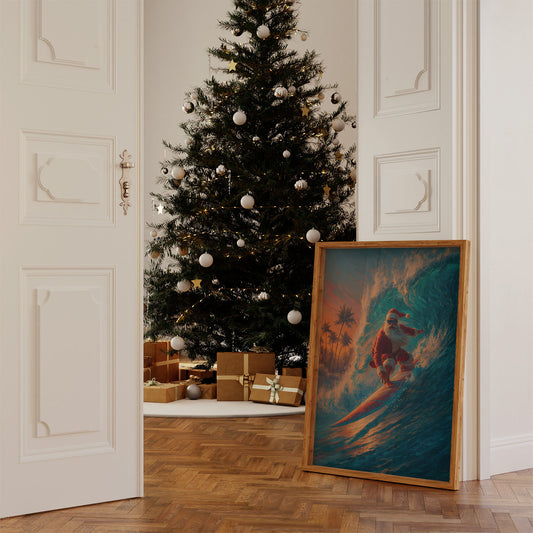 Tropical Santa Rides The Wave