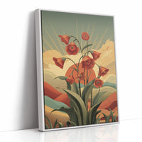 Red Blooms Before the Setting Sun