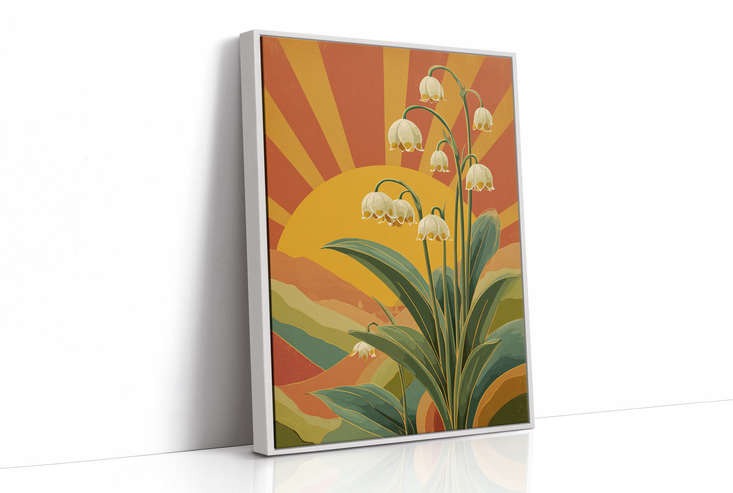 Snowdrops Against a Burning Sky