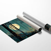Forest Lights Beneath Lunar Glow
