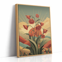 Red Blooms Before the Setting Sun