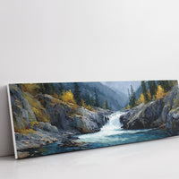 Mountain Waterfall Forest Landscape