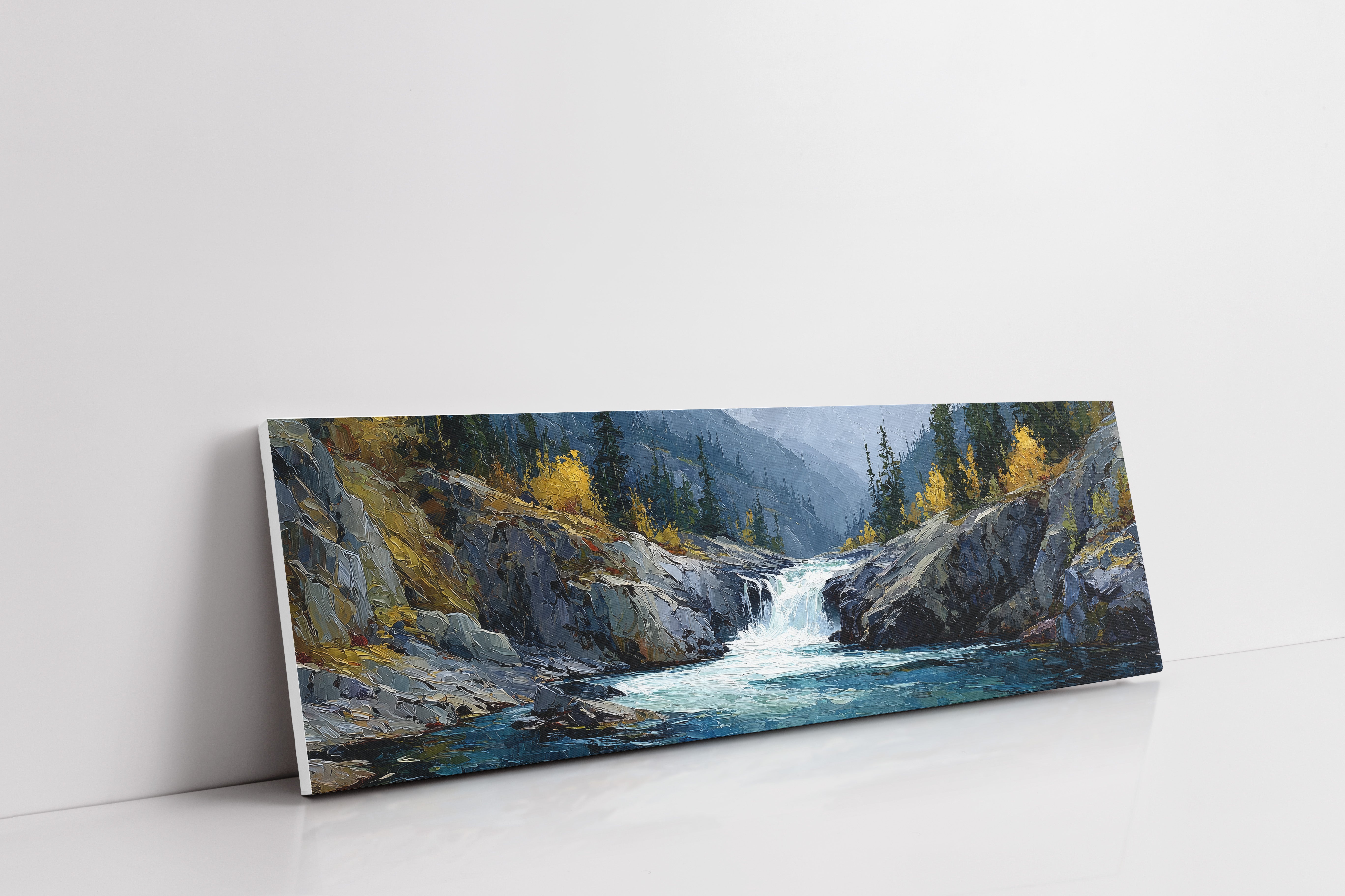 Mountain Waterfall Forest Landscape