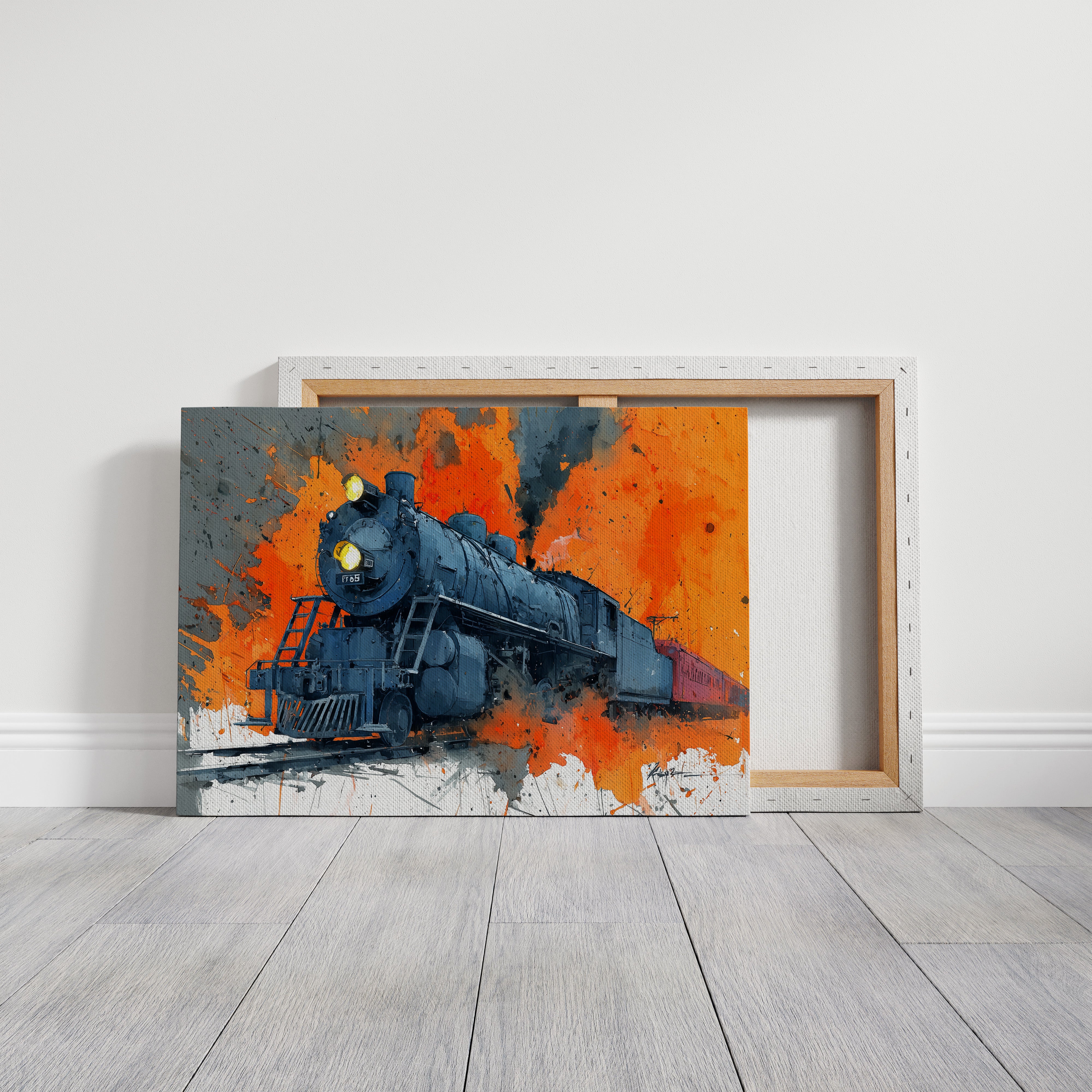 Steam Engine in Blazing Orange