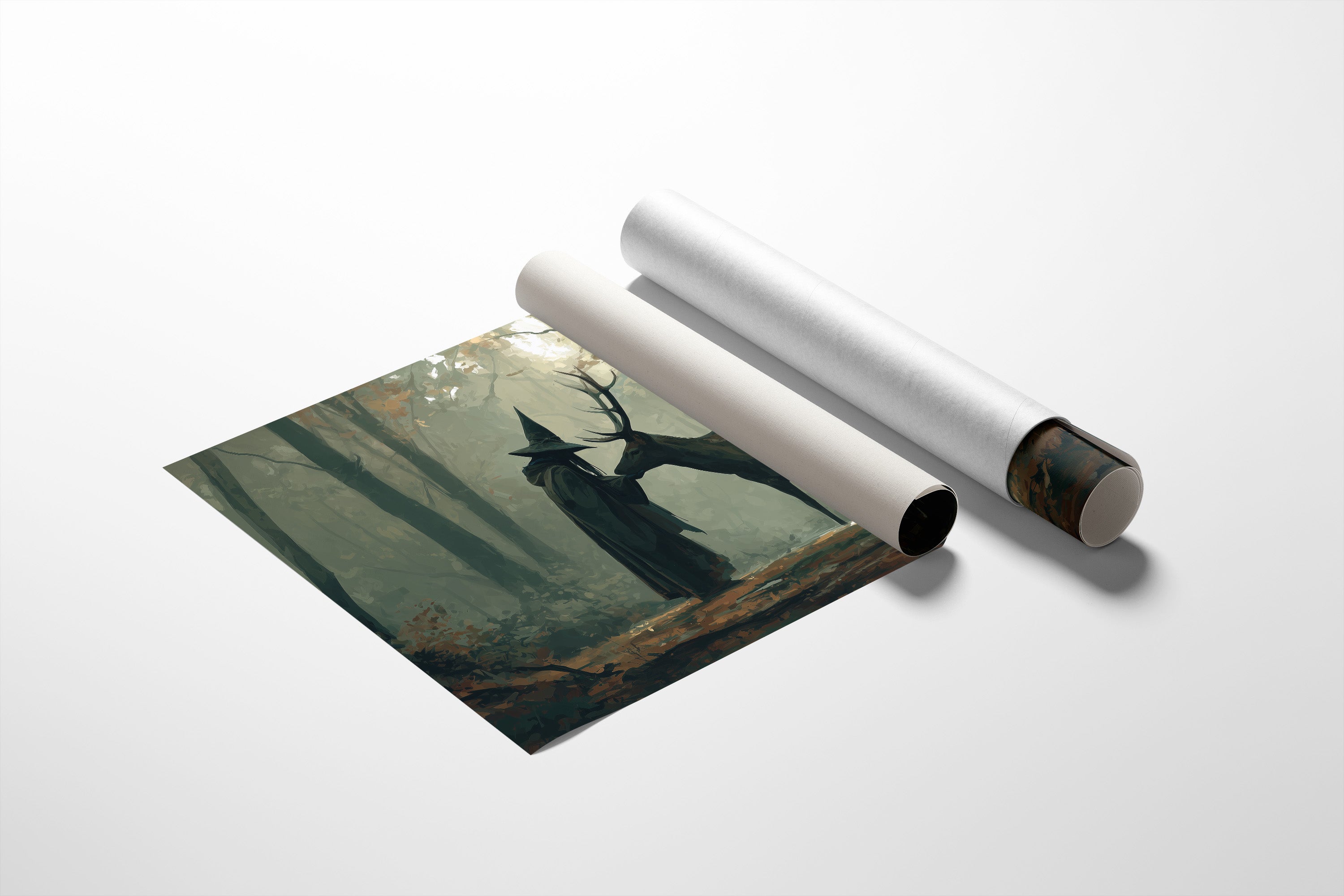 Forest Keeper Meets Ancient Stag