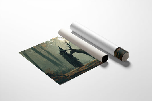 Forest Keeper Meets Ancient Stag