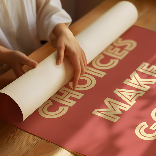 Bad Choices Make Good Stories — Retro Typography Print