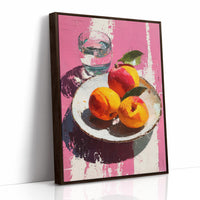 Peaches on Hot Pink