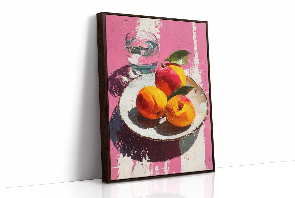 Peaches on Hot Pink