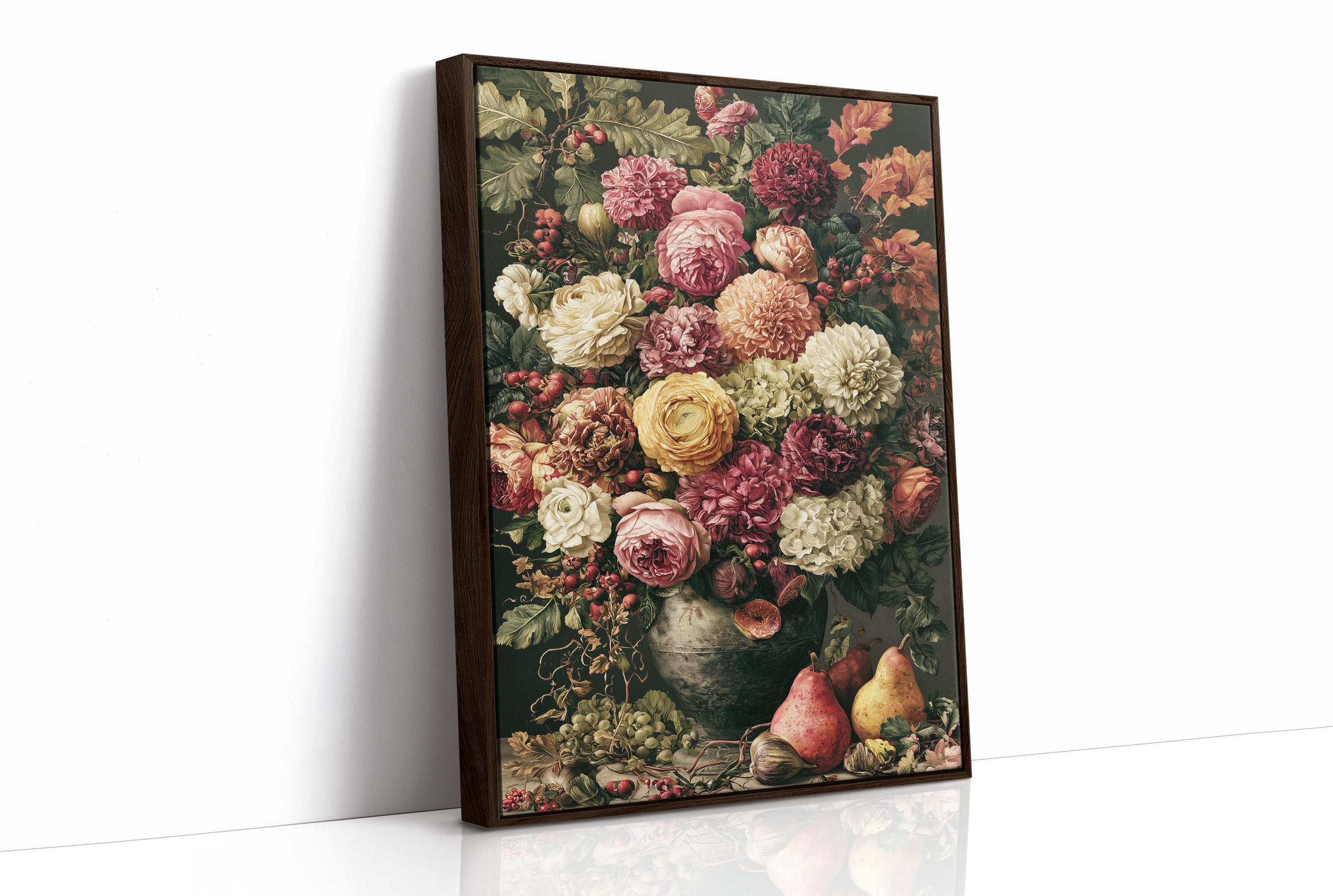 Dramatic Bloom: A Dark Ground Flemish Still Life