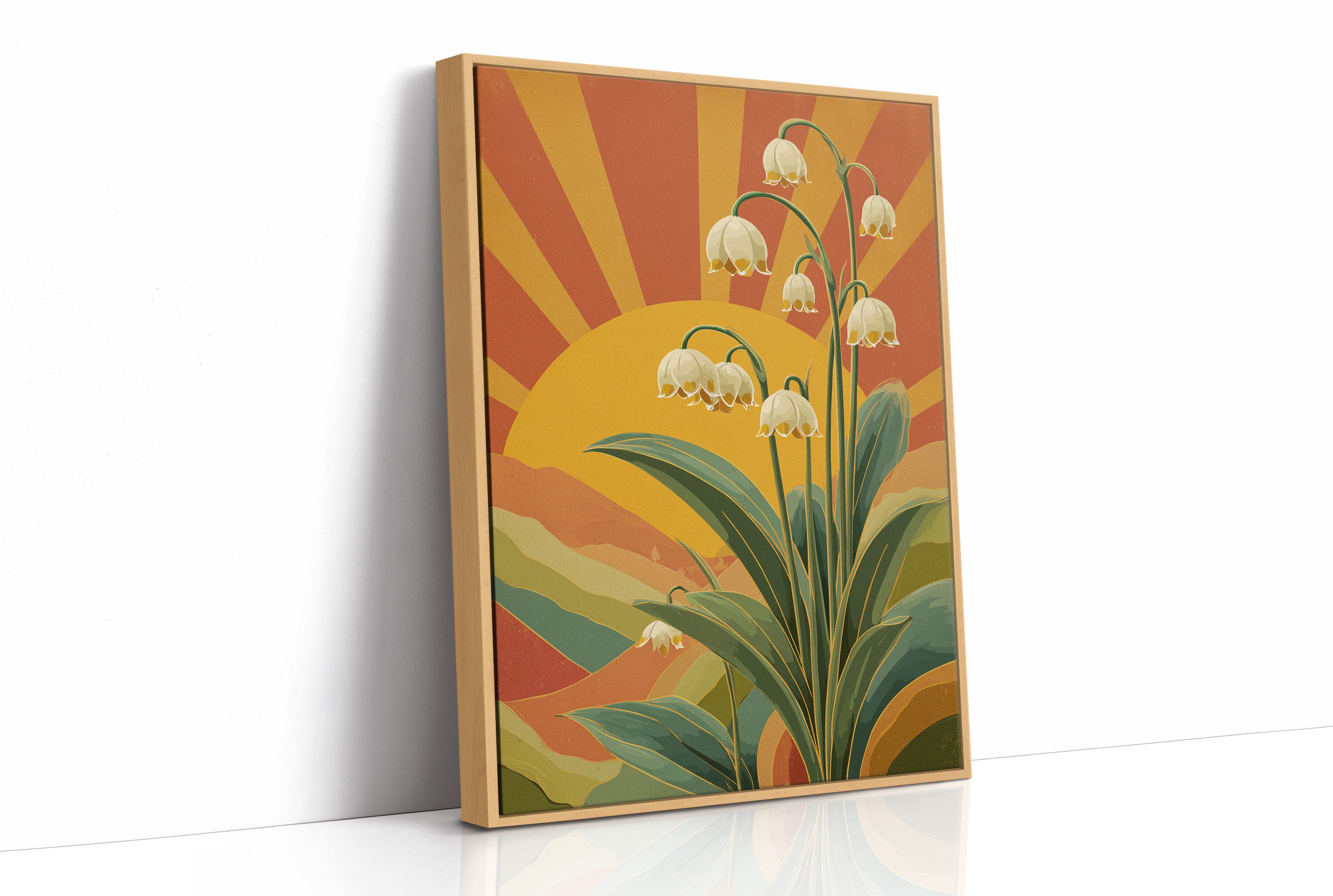 Snowdrops Against a Burning Sky