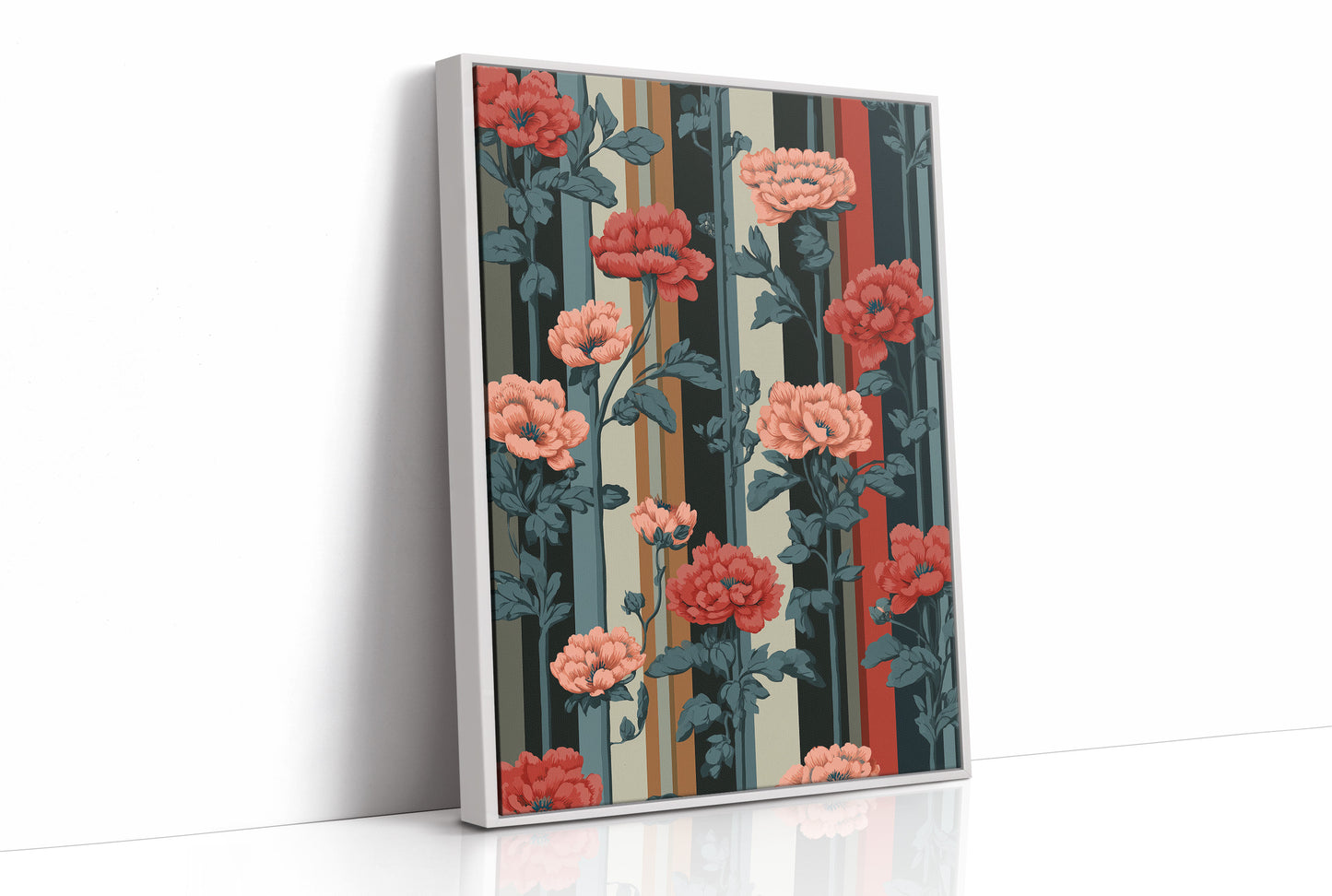 Peonies Don't Mind the Stripes