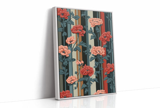 Peonies Don't Mind the Stripes