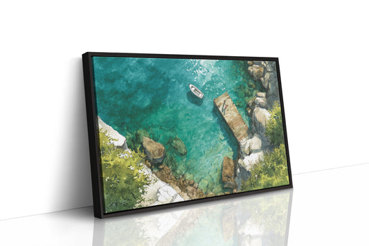 Summer Dock Floats In Turquoise Bay