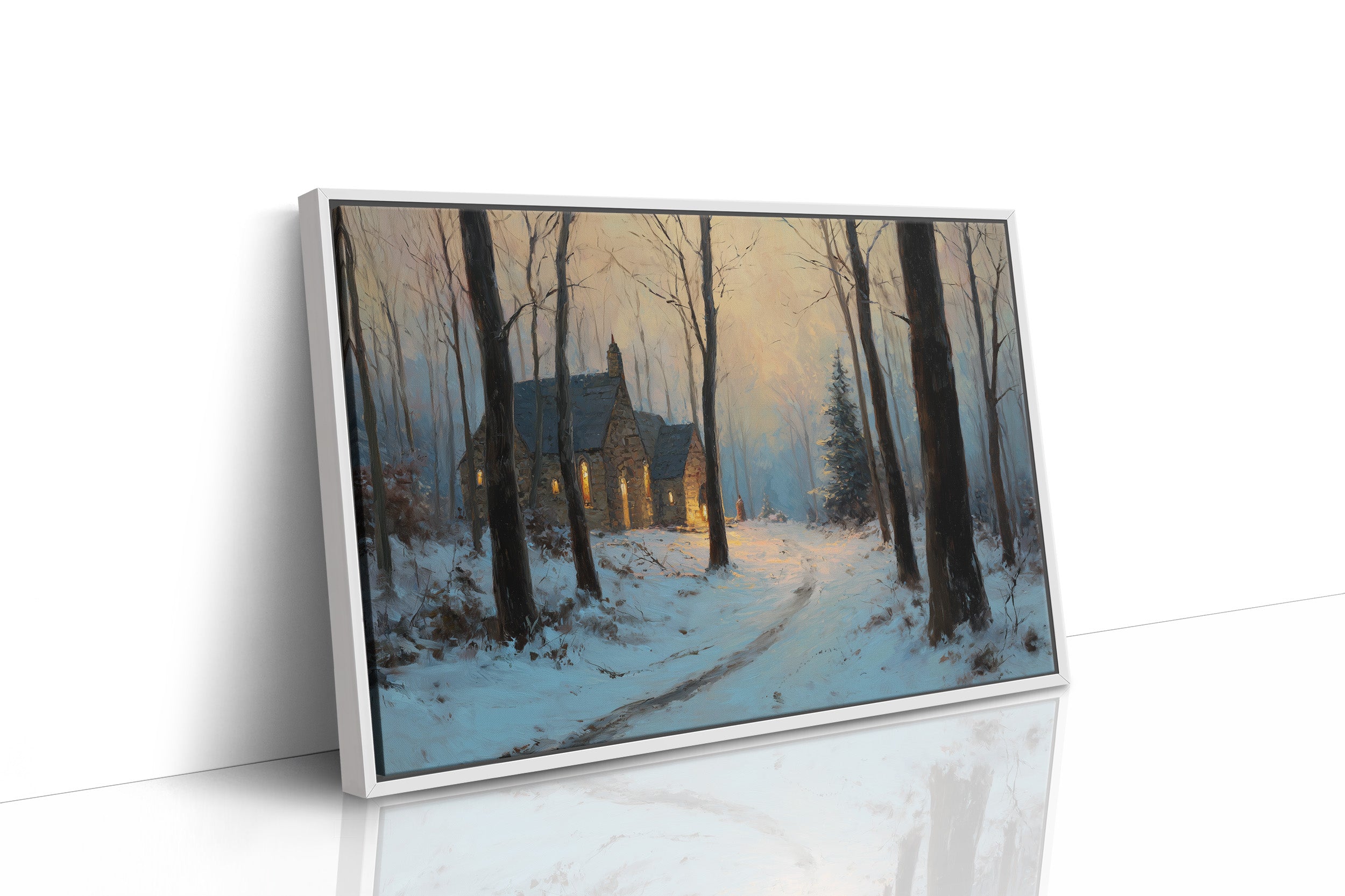 Warm Light in Winter Woods