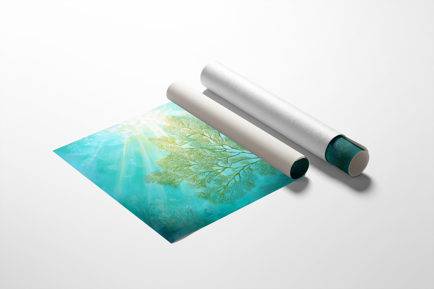 Sunbeams Illuminate Coral Branches