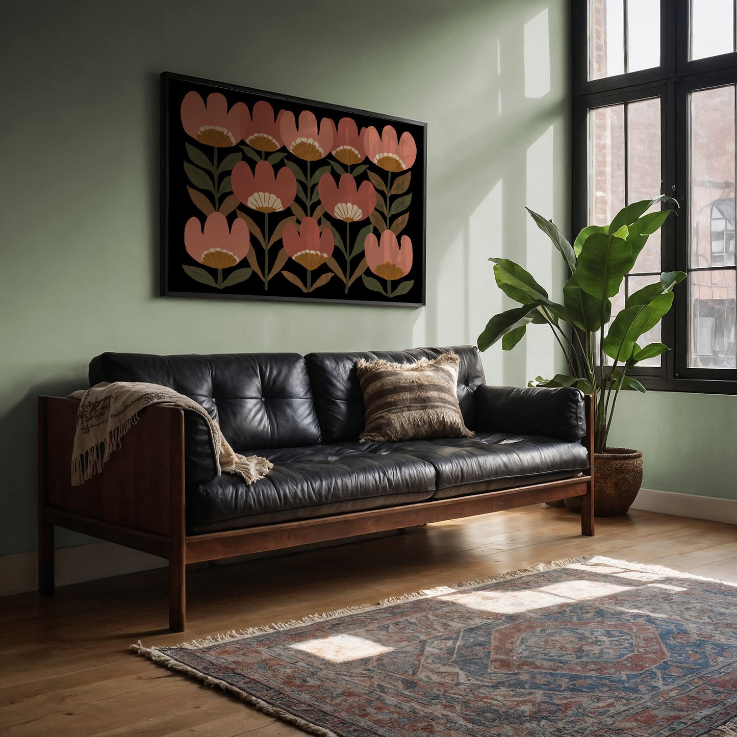 Coral Blooms Dance Against Midnight