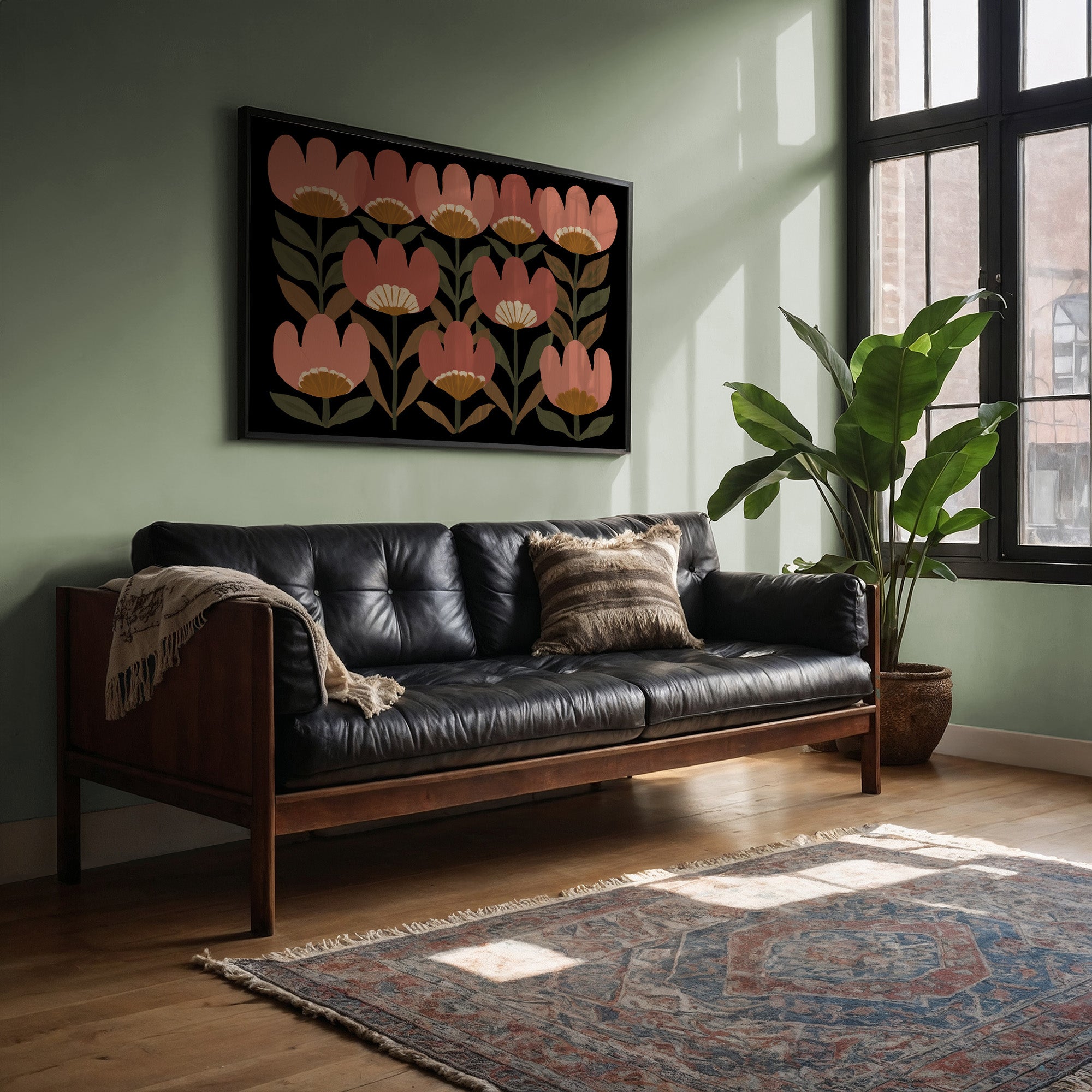 Coral Blooms Dance Against Midnight