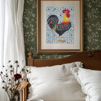 Morning Rooster Meets Portuguese Tiles