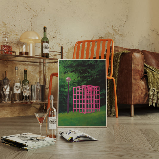 Pink Geometry Dreams In Green