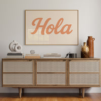 Hola Retro Script Wall Art