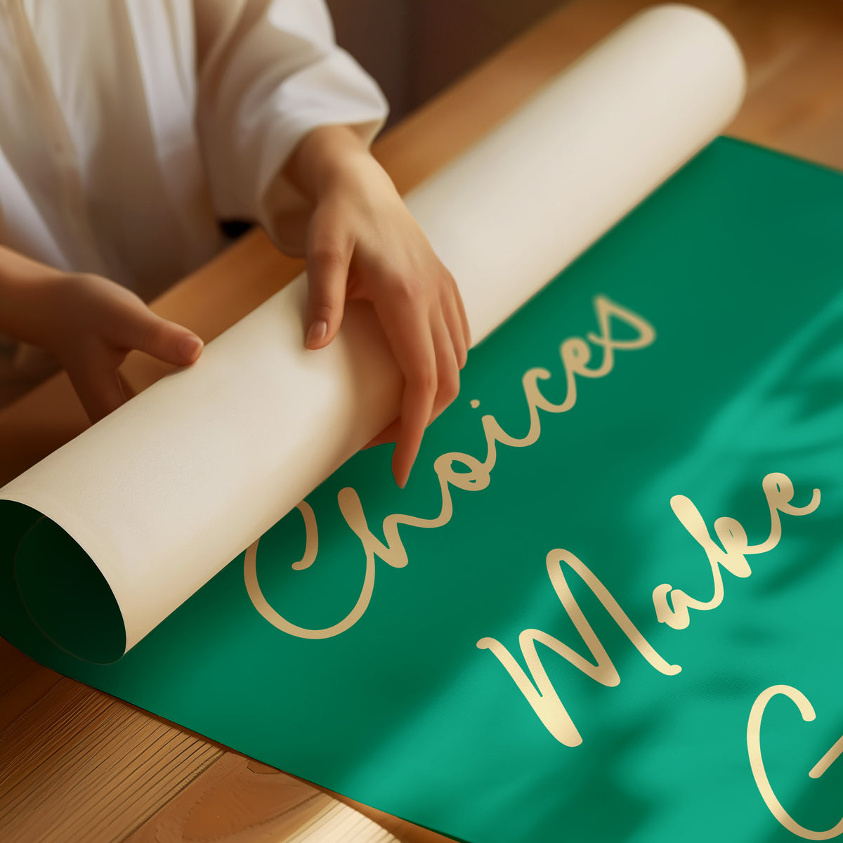 Bad Choices Make Good Stories — Emerald Script Print