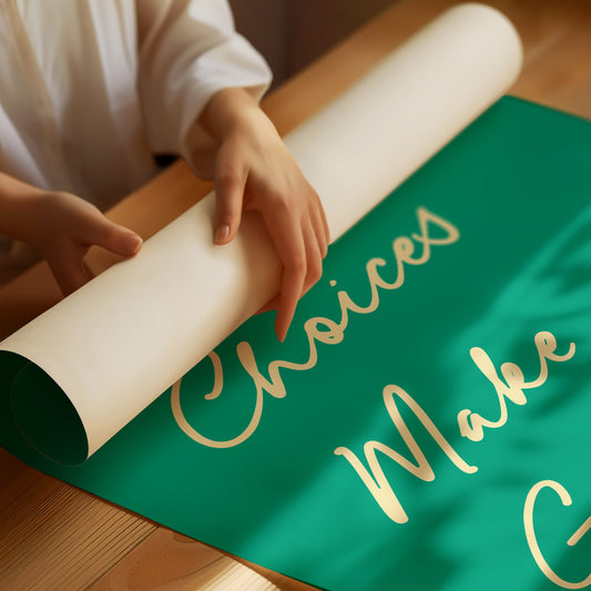 Bad Choices Make Good Stories — Emerald Script Print
