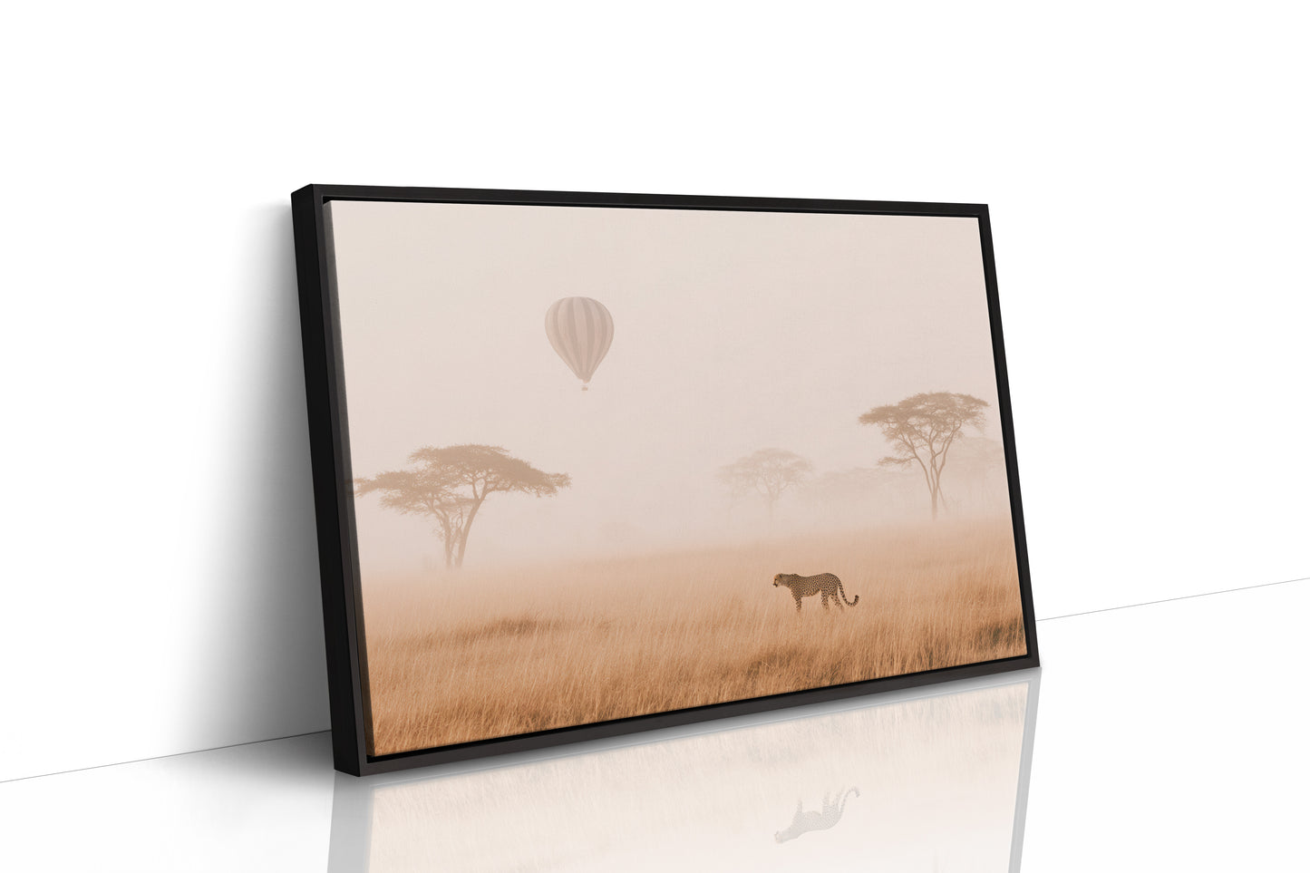 Cheetah's Dawn Under Floating Dreams