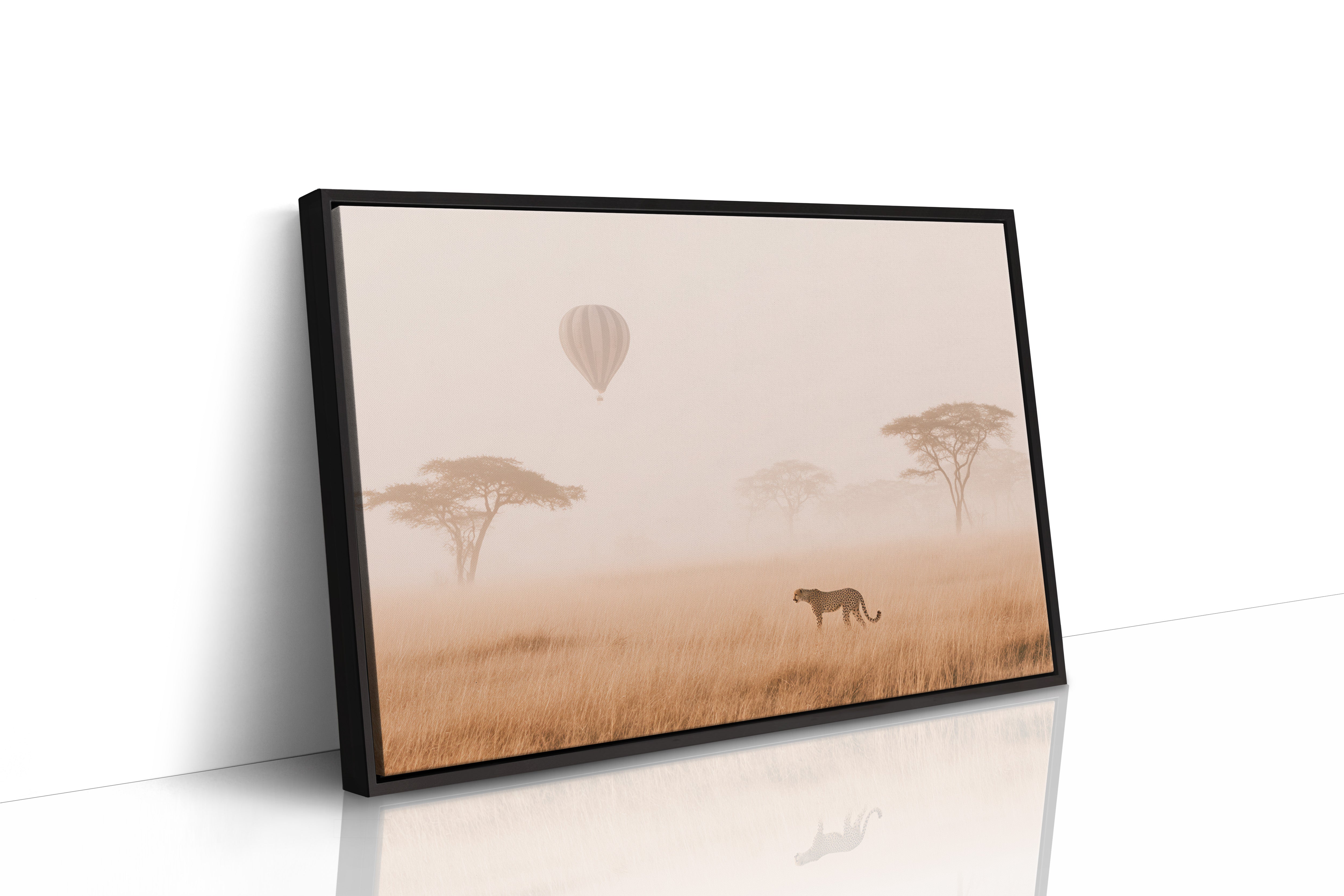 Cheetah's Dawn Under Floating Dreams