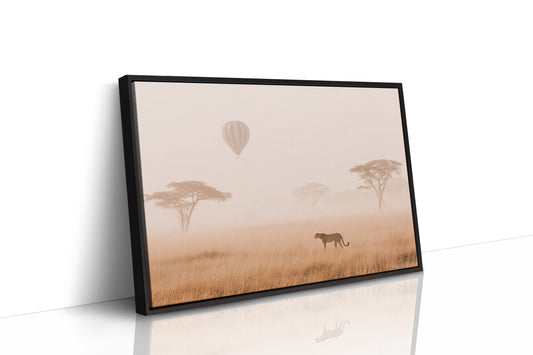 Cheetah's Dawn Under Floating Dreams