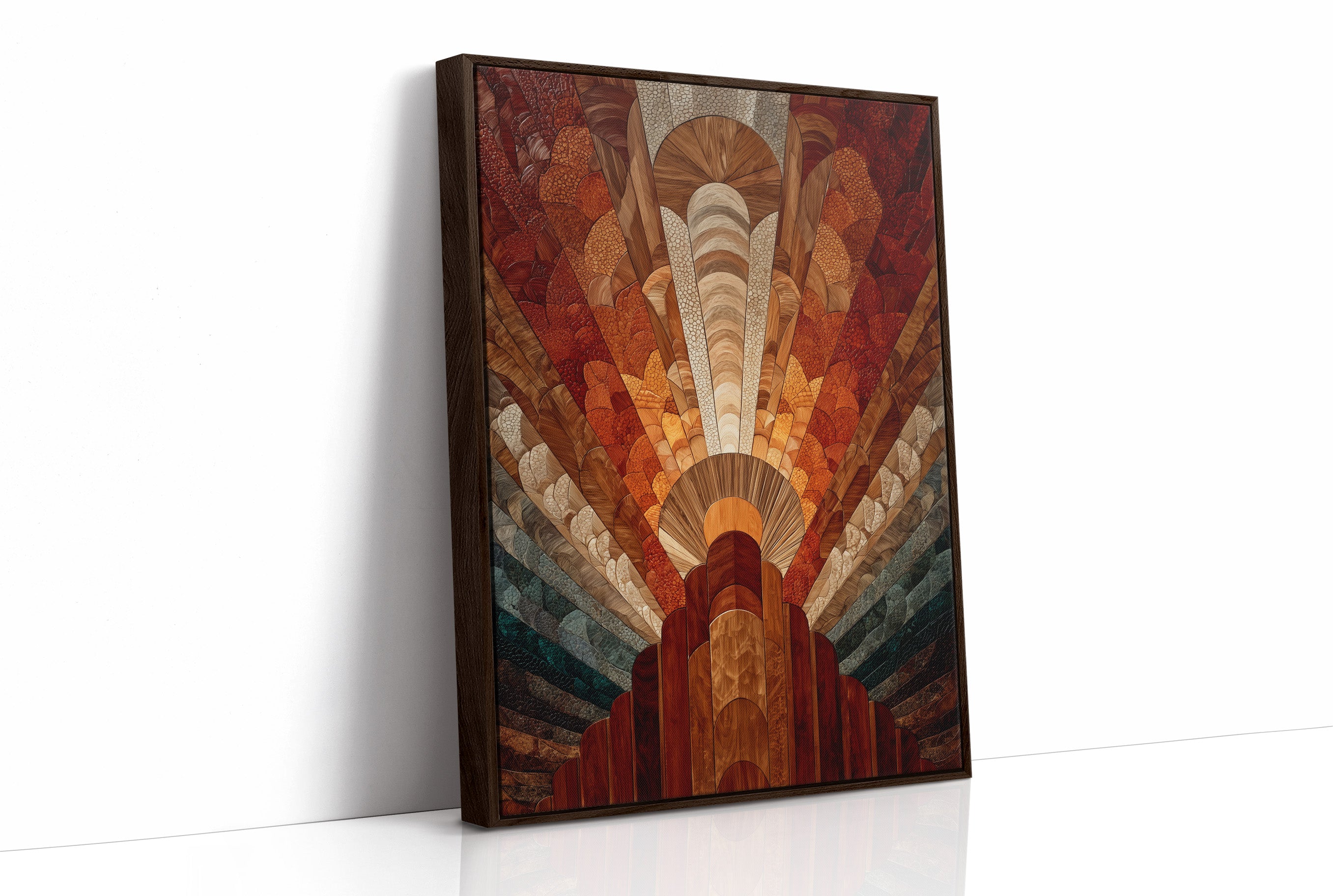 Deco Sunburst in Walnut