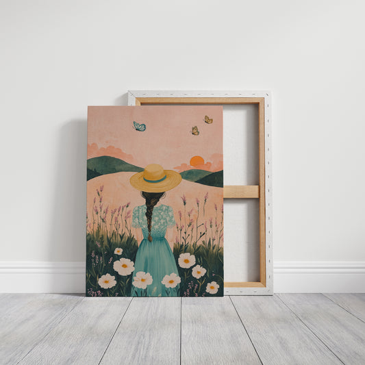 Sunset Stroll in Wildflower Dreams