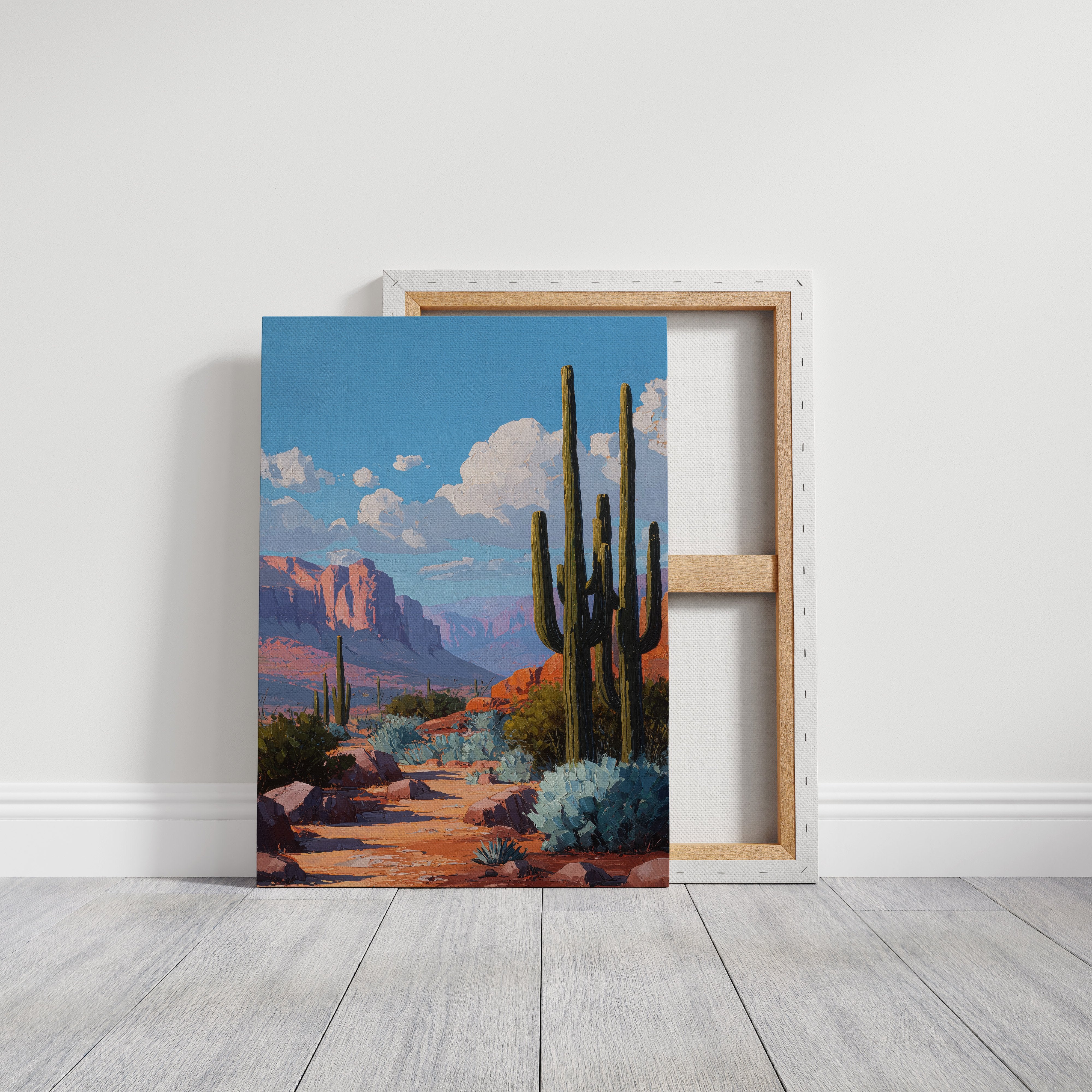 Saguaro Sentinels Under Azure Skies