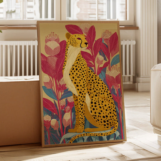 Elegance Among Vibrant Blooms