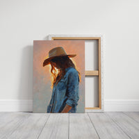 Sunset Glow On Denim Blue